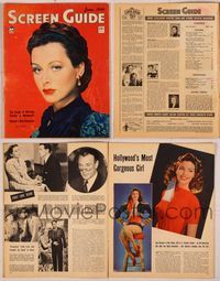 6m041 SCREEN GUIDE magazine June 1944, great portrait of sexy Hedy Lamarr by Eric Carpenter!
