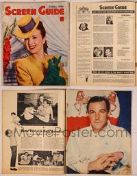 6m045 SCREEN GUIDE magazine October 1944, great portrait of Deanna Durbin by Jack Albin!