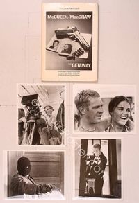 6m127 GETAWAY presskit '72 Steve McQueen, Ali McGraw, Sam Peckinpah, cool gun & passports image!