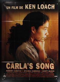 6p488 CARLA'S SONG French 1p '96 directed by Ken Loach, super close up of Oyanka Cabezas!