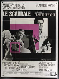 6p491 CHAMPAGNE MURDERS French 1p '67 Claude Chabrol's Le Scandale, Anthony Perkins & sexy Furneaux