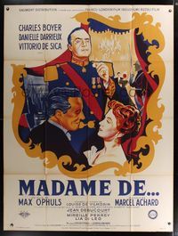 6p587 MADAME DE French 1p '53 directed by Max Ophuls, art of Charles Boyer & Danielle Darrieux