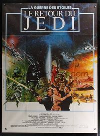 6p630 RETURN OF THE JEDI French 1p '83 George Lucas classic, Mark Hamill, Harrison Ford, different!