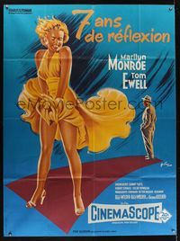 6p642 SEVEN YEAR ITCH French 1p R70s art of sexy Marilyn Monroe with skirt blowing by Grinsson!