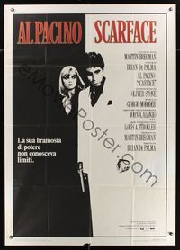6p418 SCARFACE Italian 1p '83 Al Pacino as Tony Montana, Michelle Pfeiffer, Brian De Palma, Stone