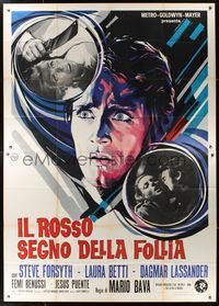 6p045 HATCHET FOR THE HONEYMOON Italian 2p '69 Mario Bava's Il Rosso Segno Della Follia, Brini art!