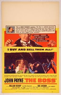 6p116 BOSS WC '56 judges, Governors, pick-up girls, John Payne buys and sells them all!