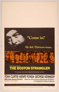 6p117 BOSTON STRANGLER WC '68 Tony Curtis, Henry Fonda, he killed thirteen girls!