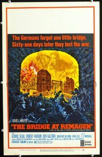 6p119 BRIDGE AT REMAGEN WC '69 Germans forgot 1 little bridge, 61 days later they lost the war!