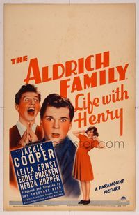 6p195 LIFE WITH HENRY WC '40 great image of Jackie Cooper as Henry Aldrich, all-American teen!