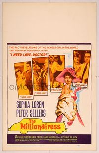 6p206 MILLIONAIRESS WC '60 beautiful Sophia Loren is the richest girl in the world, Peter Sellers!
