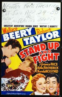 6p254 STAND UP & FIGHT WC '39 Wallace Beery fighting with Robert Taylor, written by James M. Cain!