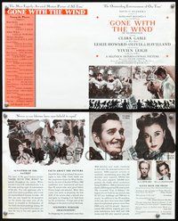 6r056 GONE WITH THE WIND herald '39 Clark Gable, Vivien Leigh, all-time classic!