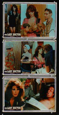 6r263 LADY MEDIC 3 Middle East lobby cards '76 super sexy Edwige Fenech, Italian comedy!