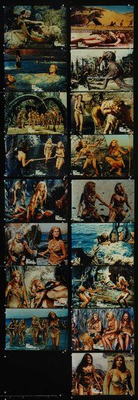 6r267 ONE MILLION YEARS B.C. 17 Middle East lobby cards '66 sexiest cave woman Raquel Welch!