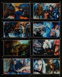 6r261 INVADERS FROM MARS 8 Middle East lobby cards '86 Tobe Hooper, wacky monster images!