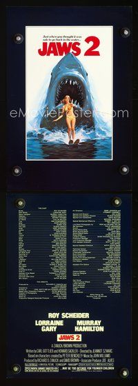 6r099 JAWS 2 promo brochure '78 just when you thought it was safe to go back in the water!