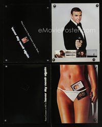 6r103 NEVER SAY NEVER AGAIN promo brochure '83 cool die-cut image of Sean Connery as James Bond!
