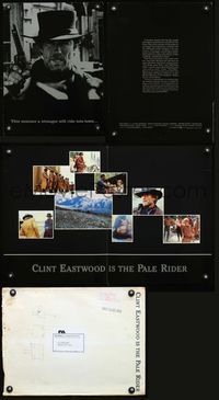 6r104 PALE RIDER promo brochure + envelope '85 many cool images of cowboy Clint Eastwood!