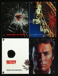 6r106 SUDDEN IMPACT promo brochure '83 die-cut image of Clint Eastwood at it again as Dirty Harry!