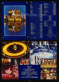 6r107 WIZ promo brochure '78 Diana Ross, Michael Jackson, Wizard of Oz, art by Victor Gadino!