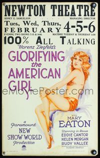 6r157 GLORIFYING THE AMERICAN GIRL WC '29 art of barely-dressed Mary Eaton, who wants to be a star!