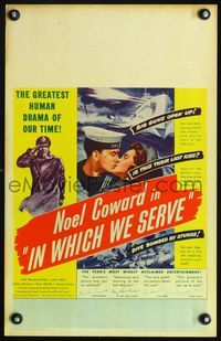 6r167 IN WHICH WE SERVE WC '43 directed by Noel Coward & David Lean, English World War II epic!