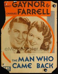 6r177 MAN WHO CAME BACK WC '31 bad girl Janet Gaynor is a drug addict & Farrell passes bad checks!