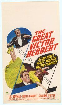 6r011 GREAT VICTOR HERBERT mini WC '39 Walter Connolly directing Allan Jones & pretty Mary Martin!
