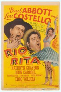 6r019 RIO RITA mini WC '42 Bud Abbott & Lou Costello with sexy full-length Eros Volusia!