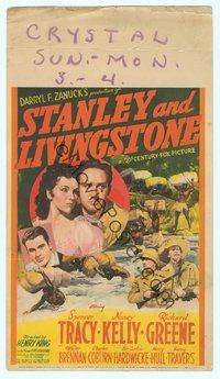 6r022 STANLEY & LIVINGSTONE mini WC '39 Spencer Tracy as the famed explorer of Africa!
