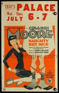 6r184 NAUGHTY BUT NICE WC '27 great John Held Jr. art of Colleen Moore by man with no pants!