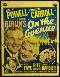 6r187 ON THE AVENUE WC '37 Alice Faye, Dick Powell, Madeleine Carroll, Ritz Brothers, Irving Berlin