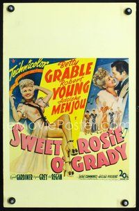 6r215 SWEET ROSIE O'GRADY WC '43 sexy full-length Betty Grable, Robert Young, Adolphe Menjou