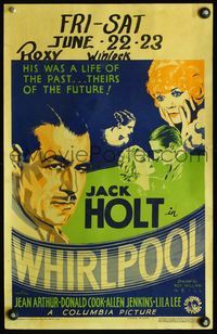 6r228 WHIRLPOOL WC '34 art of Jack Holt, who meets daughter Jean Arthur after 20 years in prison!