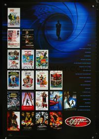 6s021 007 40TH ANNIVERSARY 1sh '02 cool images of all Bond one-sheets!