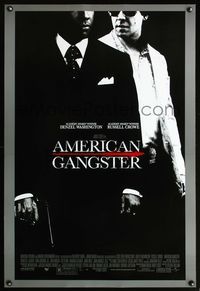 6s046 AMERICAN GANGSTER DS 1sh '07 Denzel Washington, Russell Crowe, Ridley Scott!