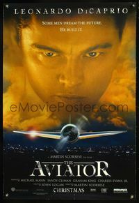 6s063 AVIATOR DS advance 1sh '04 Martin Scorsese directed, Leonardo DiCaprio as Howard Hughes!