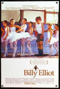 6s087 BILLY ELLIOT DS advance 1sh '00 Jamie Bell, Julie Walters, the boy just wants to dance!