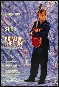 6s113 BRING ON THE NIGHT teaser 1sh '85 Sting on stage with guitar, directed by Michael Apted!