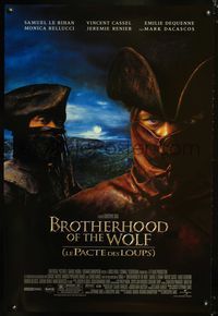 6s115 BROTHERHOOD OF THE WOLF DS 1sh '01 Christophe Gans' Le Pacte des Loups, cool image!