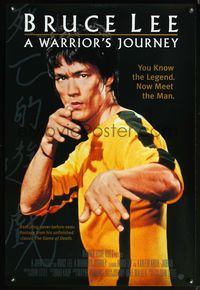 6s116 BRUCE LEE: A WARRIOR'S JOURNEY video 1sh '00 cool image of martial arts legend Bruce Lee!