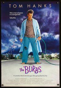 6s120 BURBS DS 1sh '89 best Tom Hanks image, Bruce Dern, Carrie Fisher!