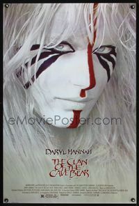 6s140 CLAN OF THE CAVE BEAR 1sh '86 fantastic image of Daryl Hannah in cool tribal make up!