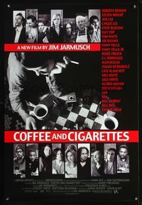 6s142 COFFEE & CIGARETTES 1sh '03 Jim Jarmusch, Bill Murray, Roberto Benigni, Iggy Pop!