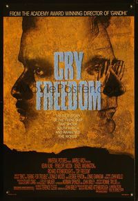6s150 CRY FREEDOM 1sh '87 Kevin Kline, Denzel Washington, directed by Richard Attenborough!