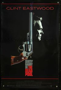 6s161 DEAD POOL 1sh '88 Clint Eastwood as tough cop Dirty Harry, cool gun image!