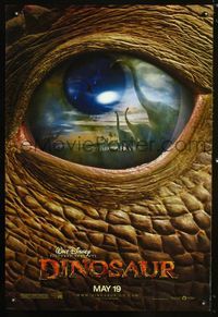 6s173 DINOSAUR DS advance 1sh '00 Disney, great image of prehistoric world in dinosaur eye!
