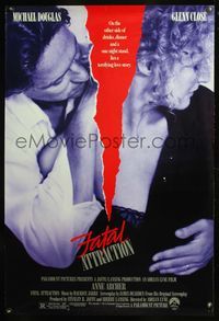 6s200 FATAL ATTRACTION 1sh '87 Michael Douglas, Glenn Close, a terrifying love story!