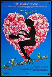 6s209 FLOWER OF MY SECRET 1sh '95 La Flor de mi secreto, Pedro Almodovar, sexy silhouette artwork!